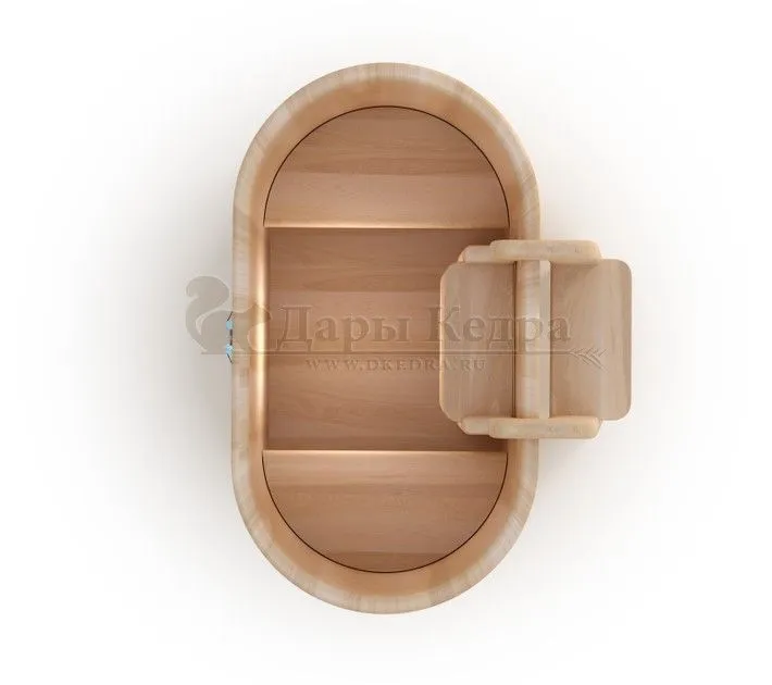 Овальная купель для бани из кедра