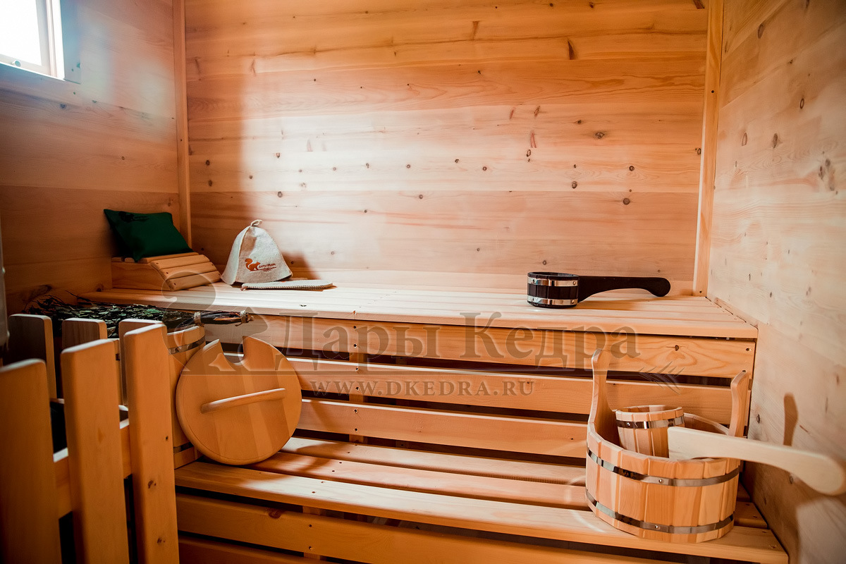 Каркасно-щитовая баня из кедра «Оптима»